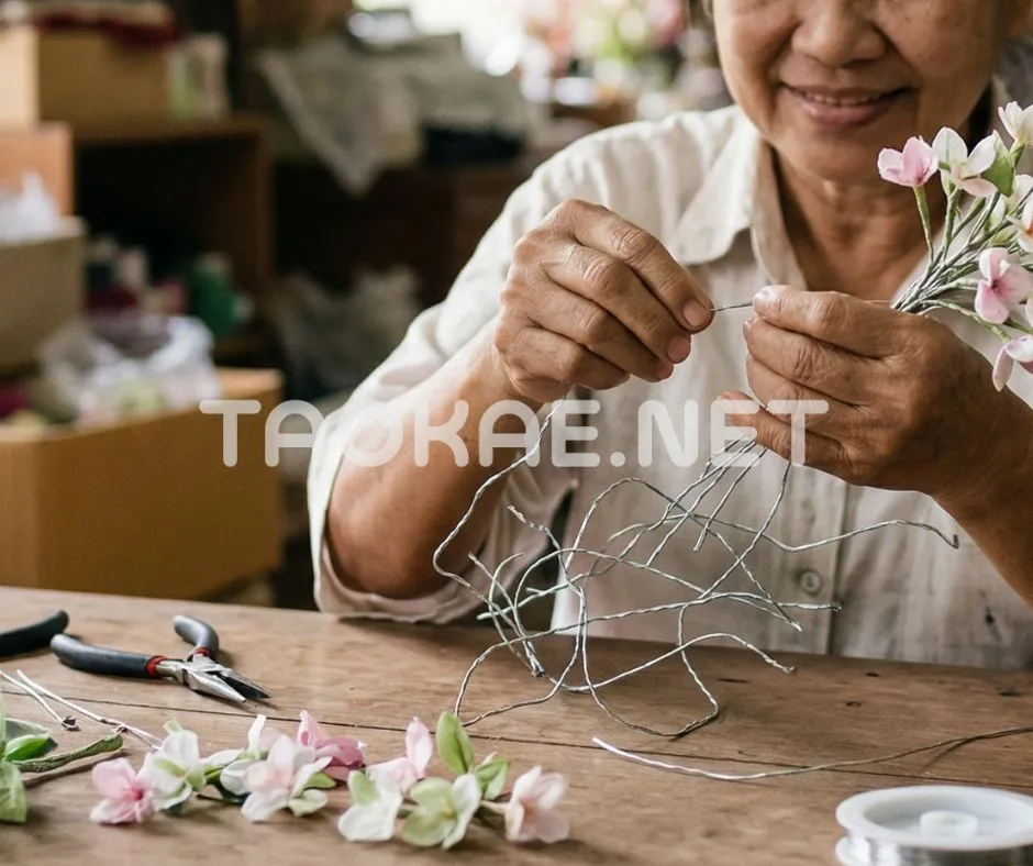 งานหัตถกรรม (ดอกไม้ประดิษฐ์)