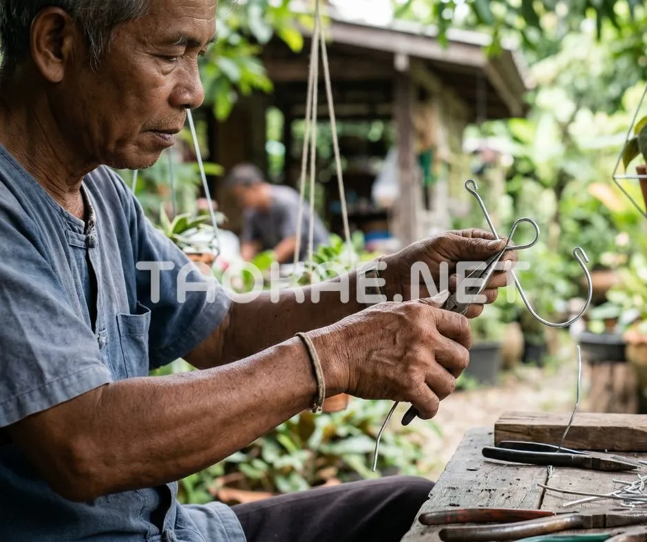 ดัดเป็นทรงสำหรับแขวนกระถางต้นไม้