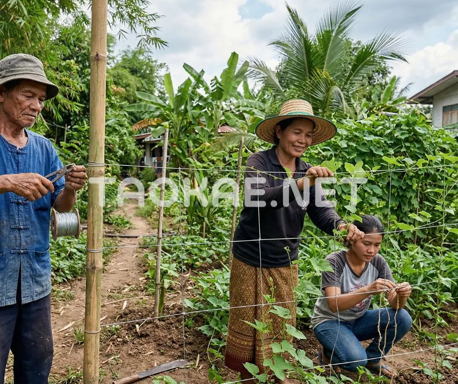 ทำโครงสร้างสำหรับไม้เลื้อย