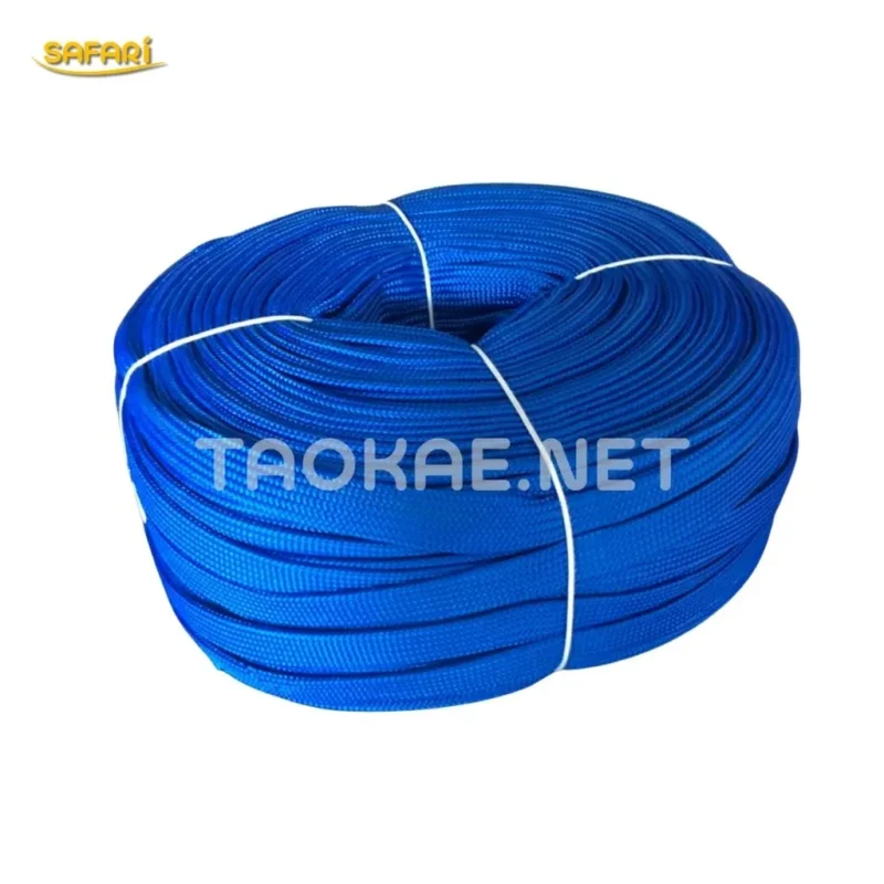 เชือกถักแบน-สีน้ำเงิน