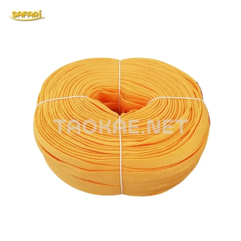 เชือกถักแบน-สีเหลือง