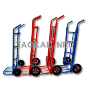 รถเข็นของ 2 ล้อ โครงเหล็กพ่นสีกันสนิม สำหรับแม่ค้าตลาดนัด