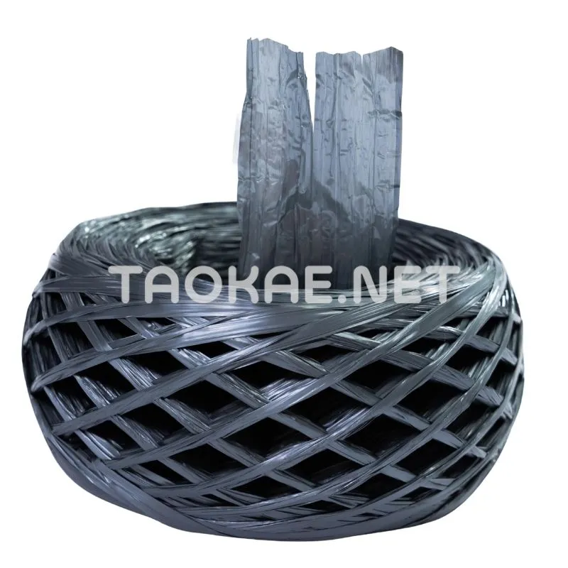 เชือกฟางเส้นแบนสีตะกั่ว