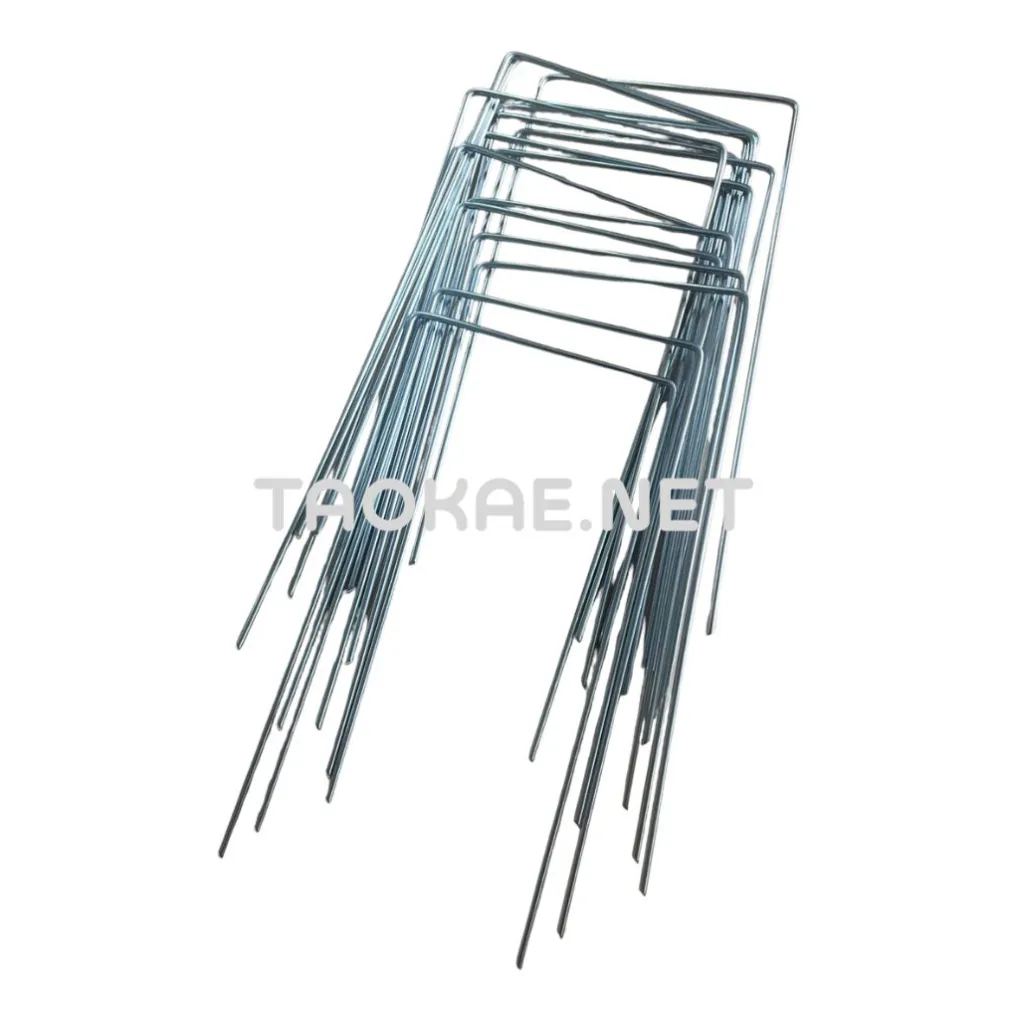 หมุดยึดพลาสติกคลุมหญ้า เหล็กตัวยู