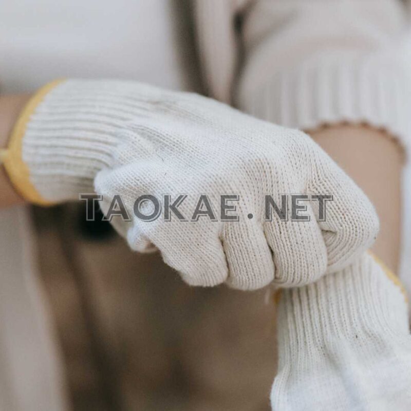 ถุงมือผ้าทอ