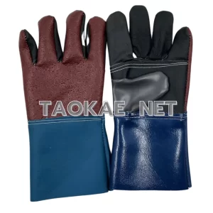 ถุงมือหนังผสมพีวีซี
