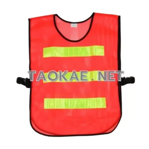 เสื้อสะท้อนแสง 3 แถบ สีส้ม