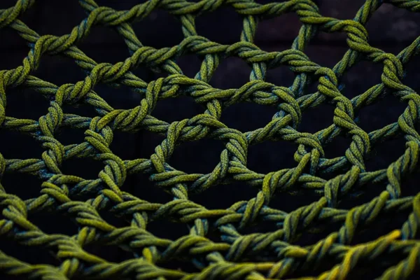 Green nylon rope tie