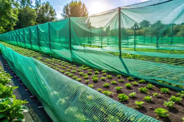 green shade fabric mesh