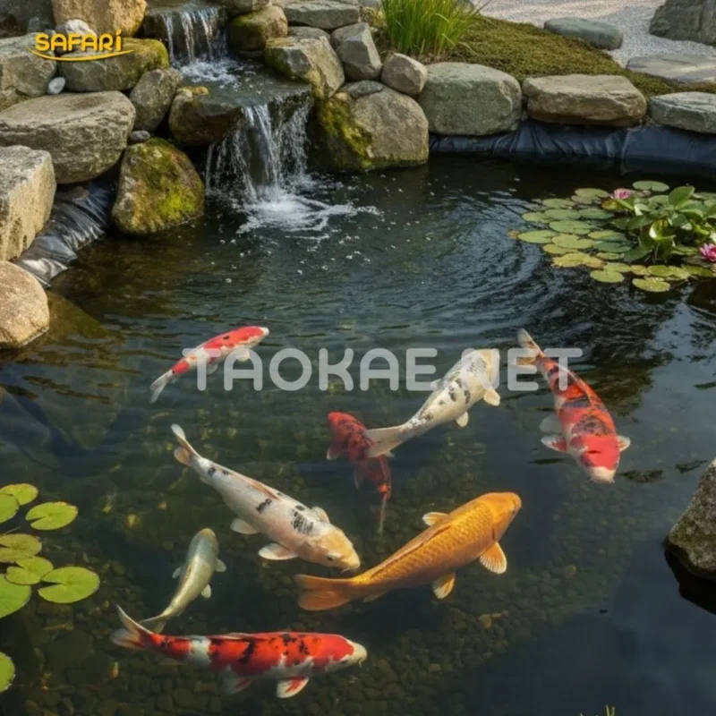 ปูพลาสติกบ่อปลา