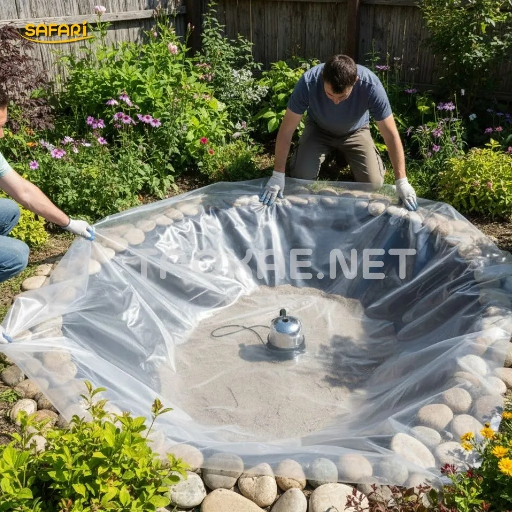 แผ่นพลาสติก PE ทำบ่อน้ำพุ