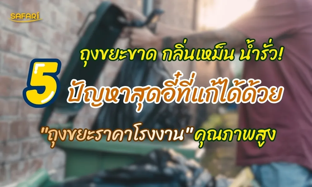 ถุงขยะราคาโรงงาน - ถุงขยะขาด กลิ่นเหม็น น้ำรั่ว! 5 ปัญหาสุดอี๋ที่แก้ได้ด้วย "ถุงขยะราคาโรงงาน" คุณภาพสูง