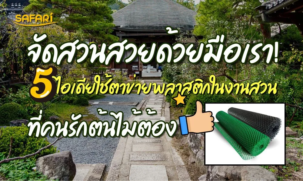 จัดสวนสวยด้วยตาข่ายพลาสติก SAFARI: ไอเดียงานไม้เลื้อย กล้วยไม้ และงานปูหิน
