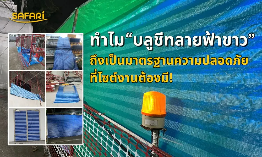 บลูชีทลายฟ้าขาว-งานก่อสร้าง