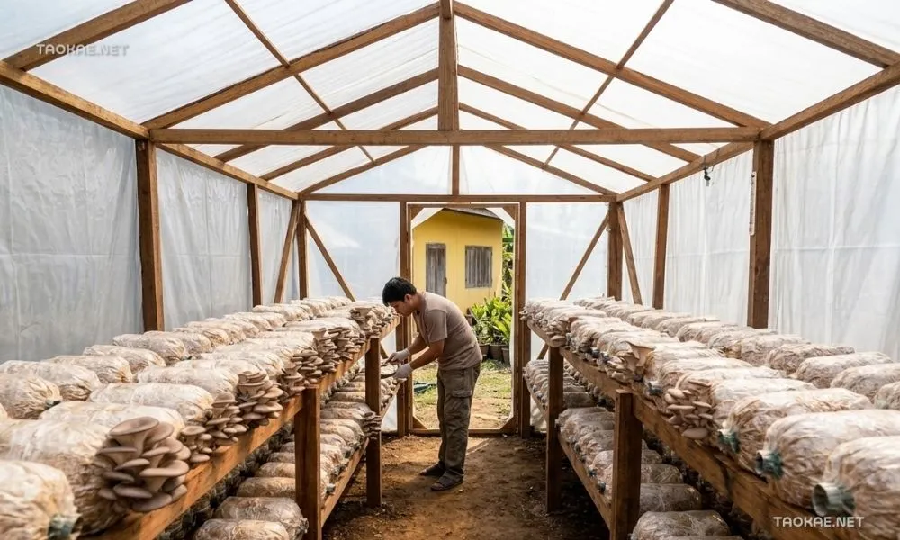 พลาสติกคลุมเห็ด - พลาสติกคลุมเห็นสีขาวขุ่น