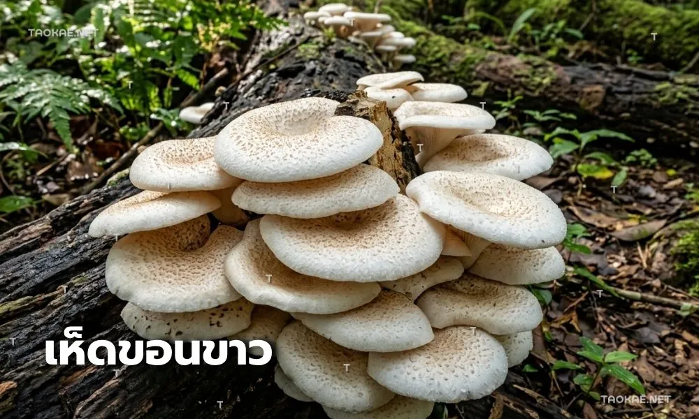 เห็ดขอนขาว - พลาสติกคลุมเห็ด