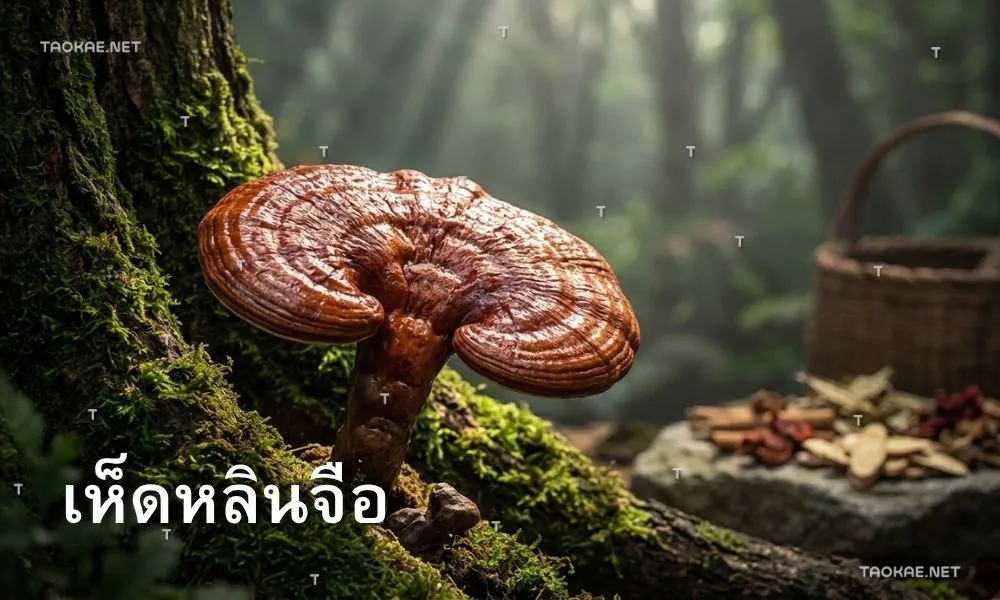 เห็ดหลินจือ - พลาสติกคลุมเห็ด