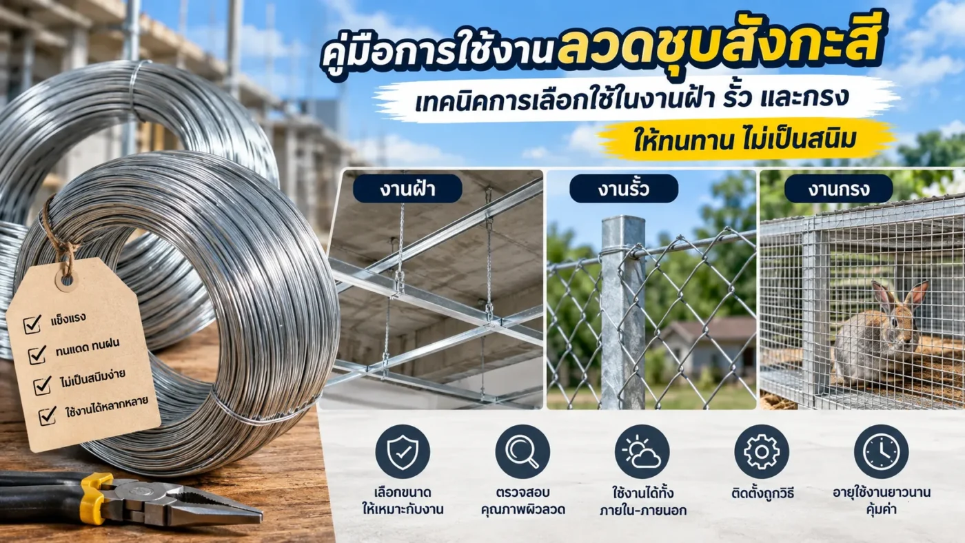 ลวดชุบขาว คู่มือการใช้งานลวดชุบขาว